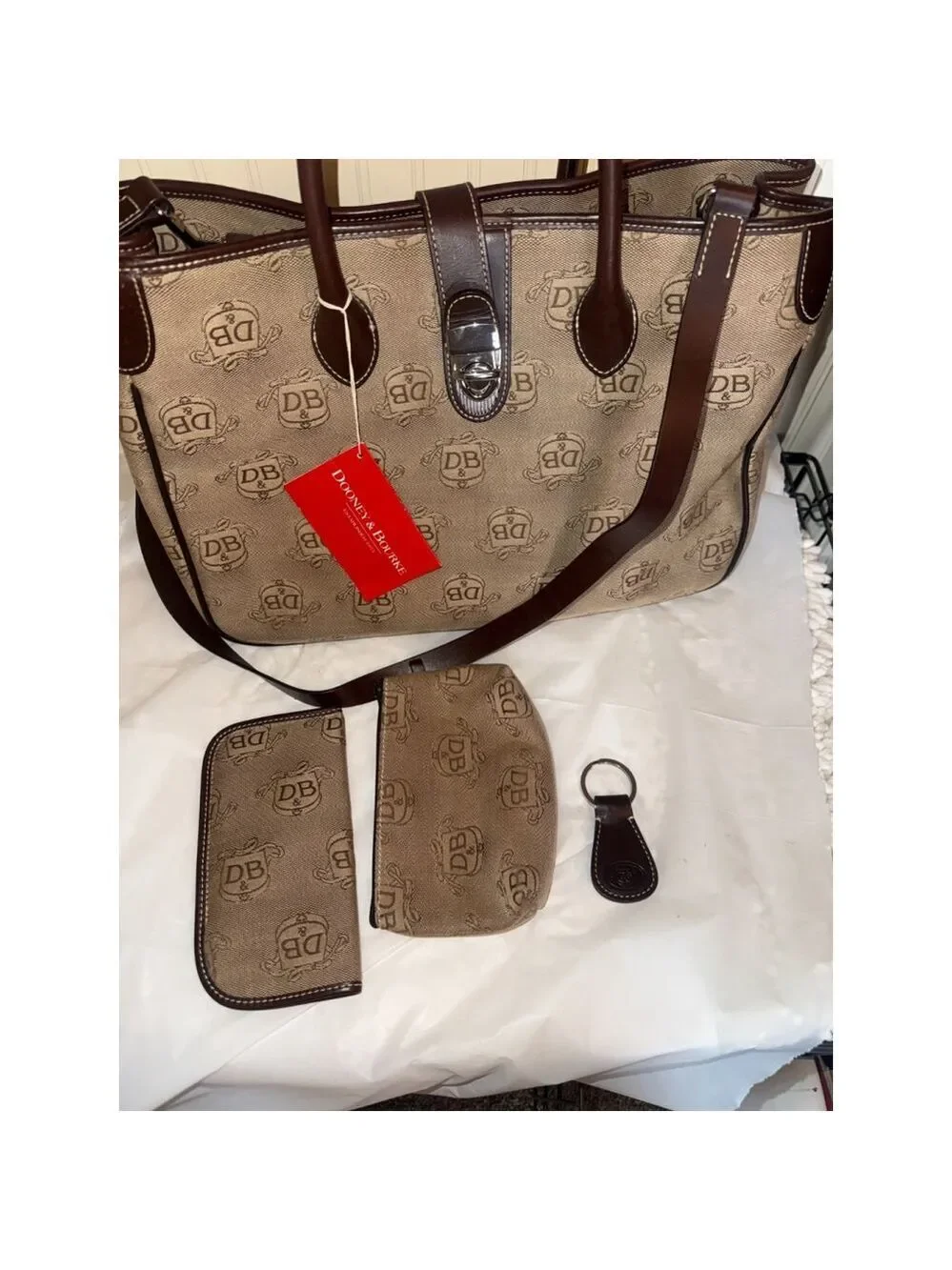 Dooney Bourke Double handle tote Limited Edition sunglasses pouch keychain
